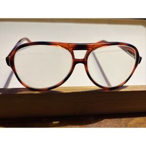 Mainstreet Pilot VTG Eyeglasses Sunglass Frames 54-18-145MM Demi Amber Aviator